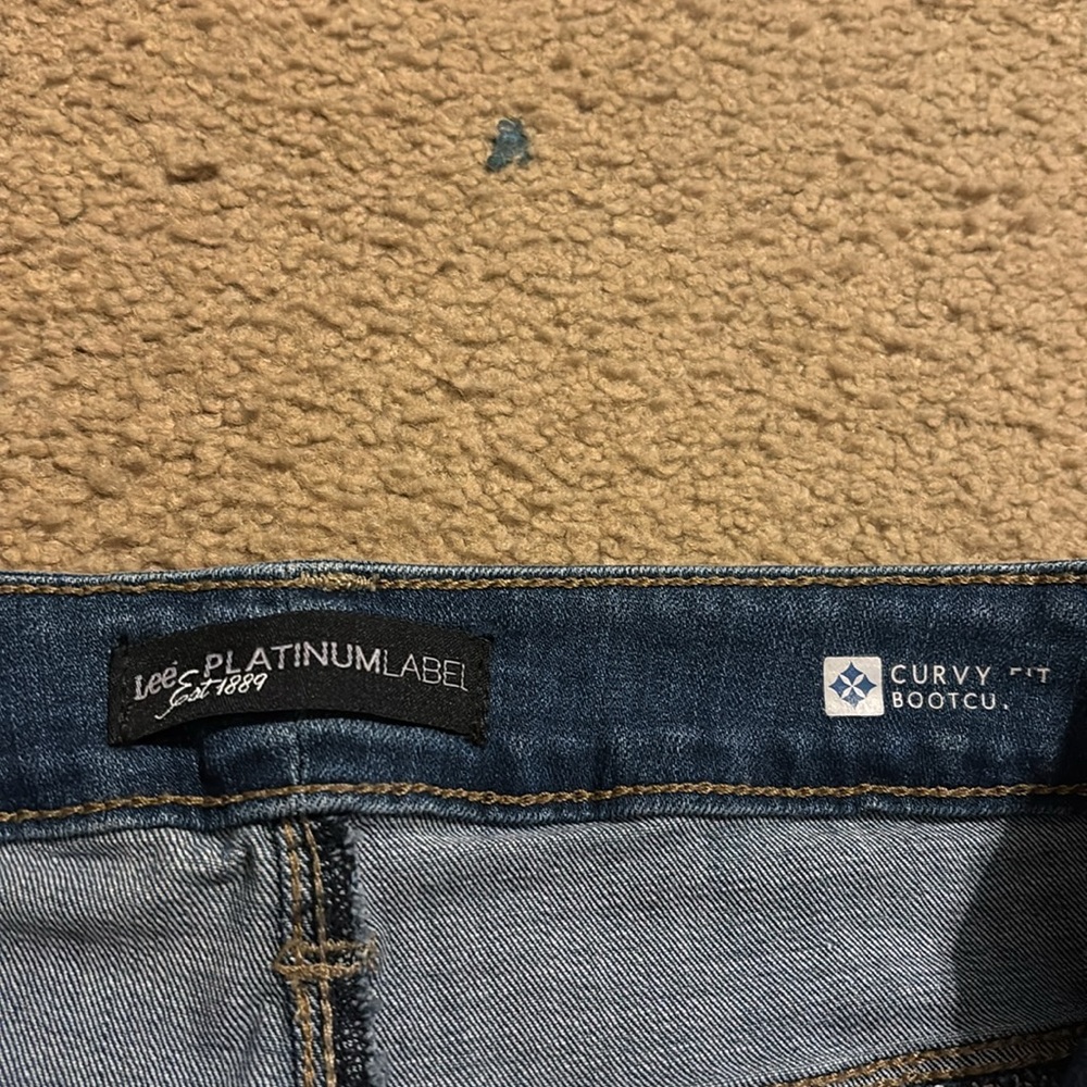 Hand Painted Stars Levi Curvy Bootcut Blue Jeans Size 4 Short - Picture 6 of 11